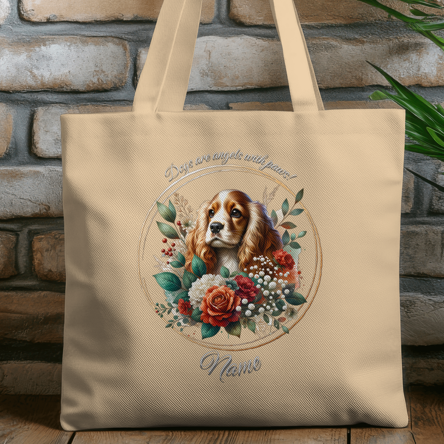 Personalized Cocker Spaniel Eco Tote Bag