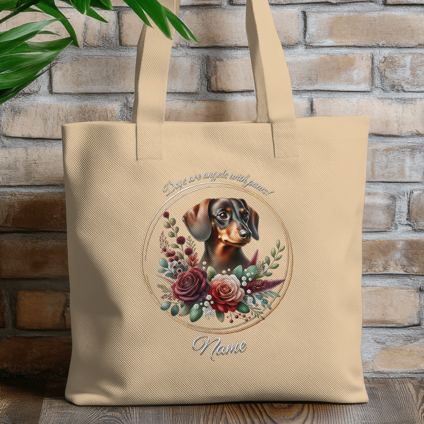 Personalized Dachshund Eco Tote Bag
