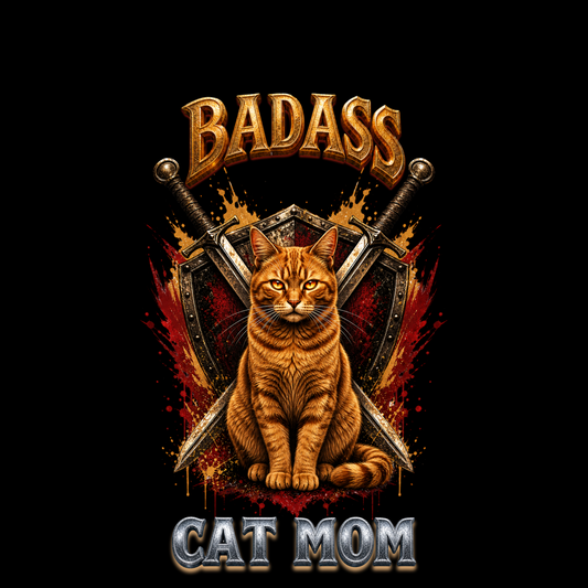 Ginger Tabby Badass Cat Mom Classic Tee