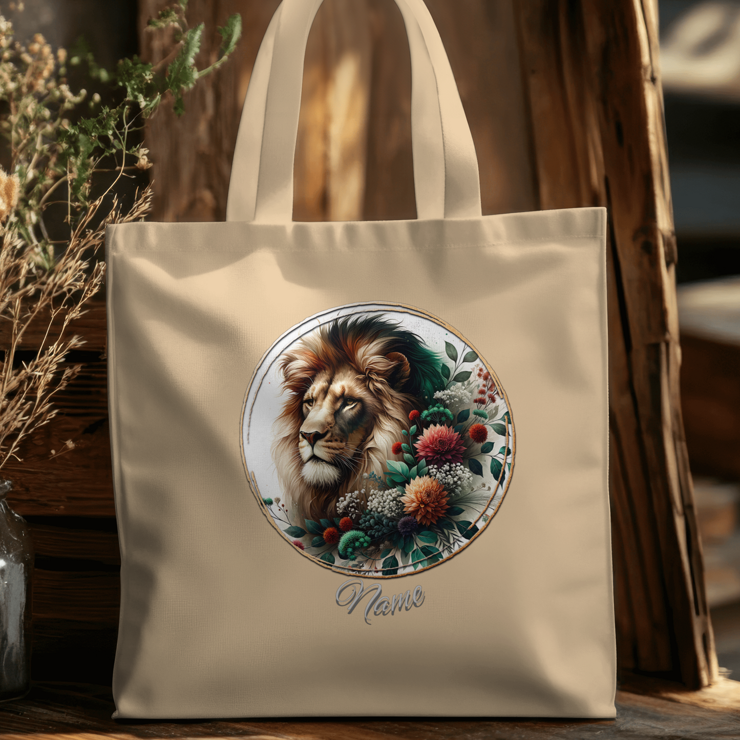 Personalized Lion Eco Tote Bag