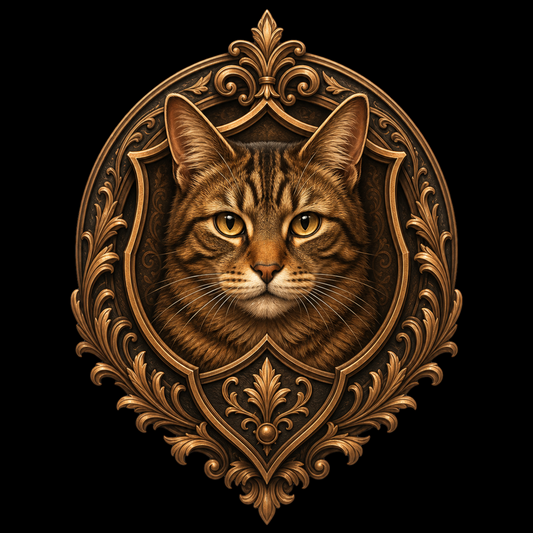 Brown Tabby Crest Classic Tee