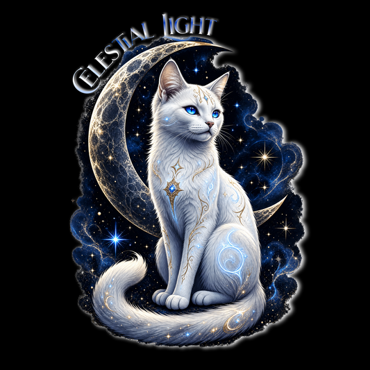 Celestial Light White Cat Classic Tee