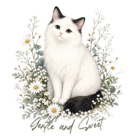 White Cat Gentle & Sweet Classic Tee