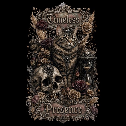 Tabby Cat Timeless Presence Gothic Classic Tee