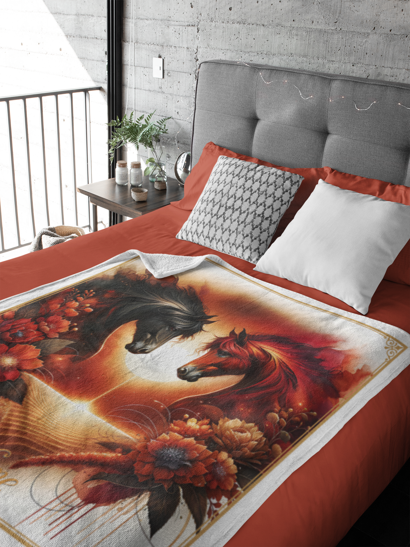 Personalized Horse Throw Blankets