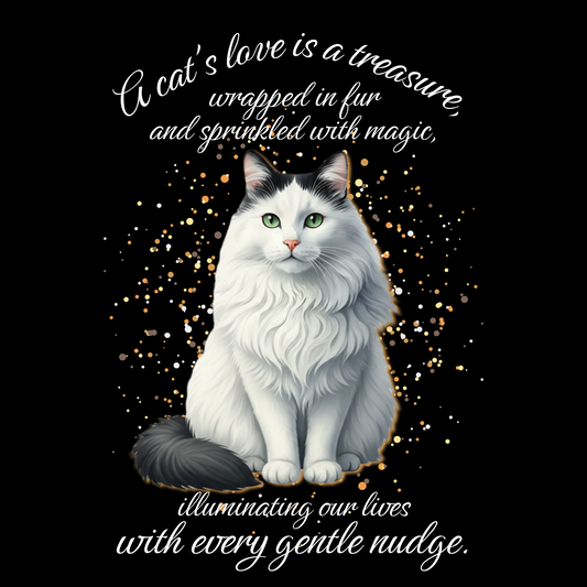 White Cat Love Is a Treasure Classic Tee