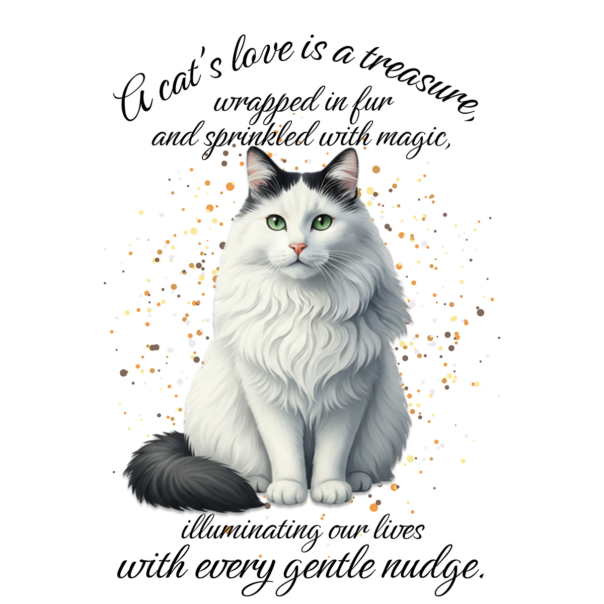 White Cat Love Is a Treasure Classic Tee