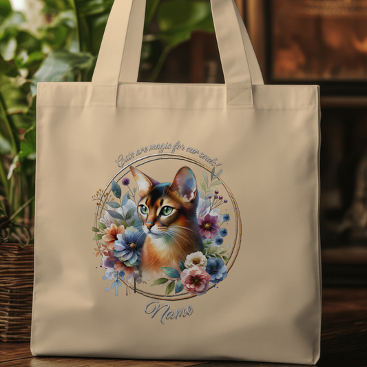 Personalized Abyssinian Cat Eco Tote Bag