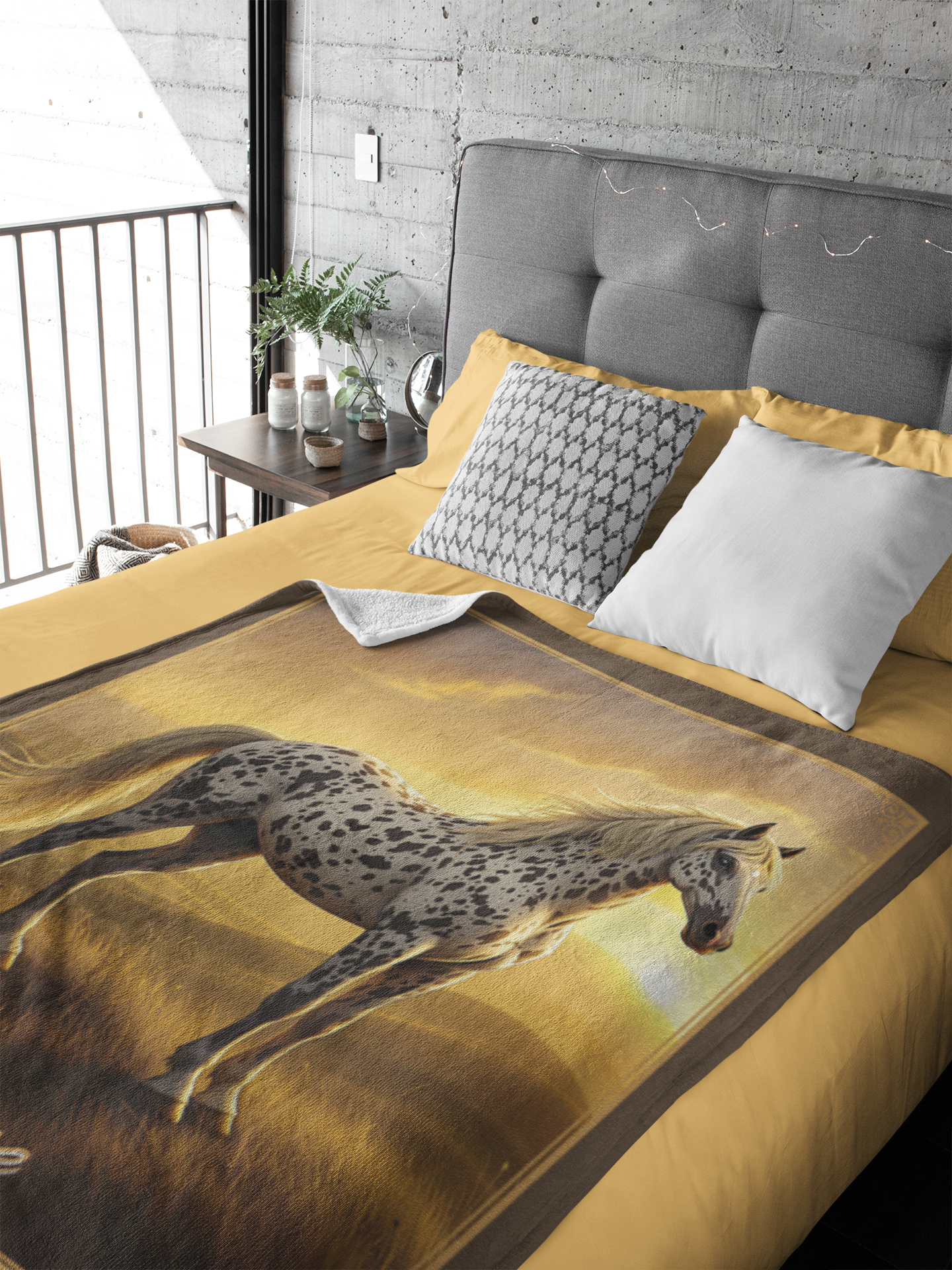 Personalized Appaloosa Sunset Throw Blanket - 50"x60" Custom Name Blanket