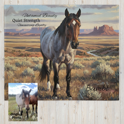 Custom 60"x50" Horizontal Throw Blanket