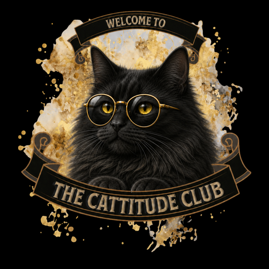 Black Cat Welcome to the Cattitude Club Classic Tee