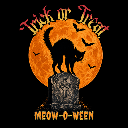 Black Cat Trick or Treat Classic Tee