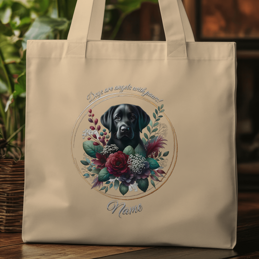 Personalized Black Lab Eco Tote Bag