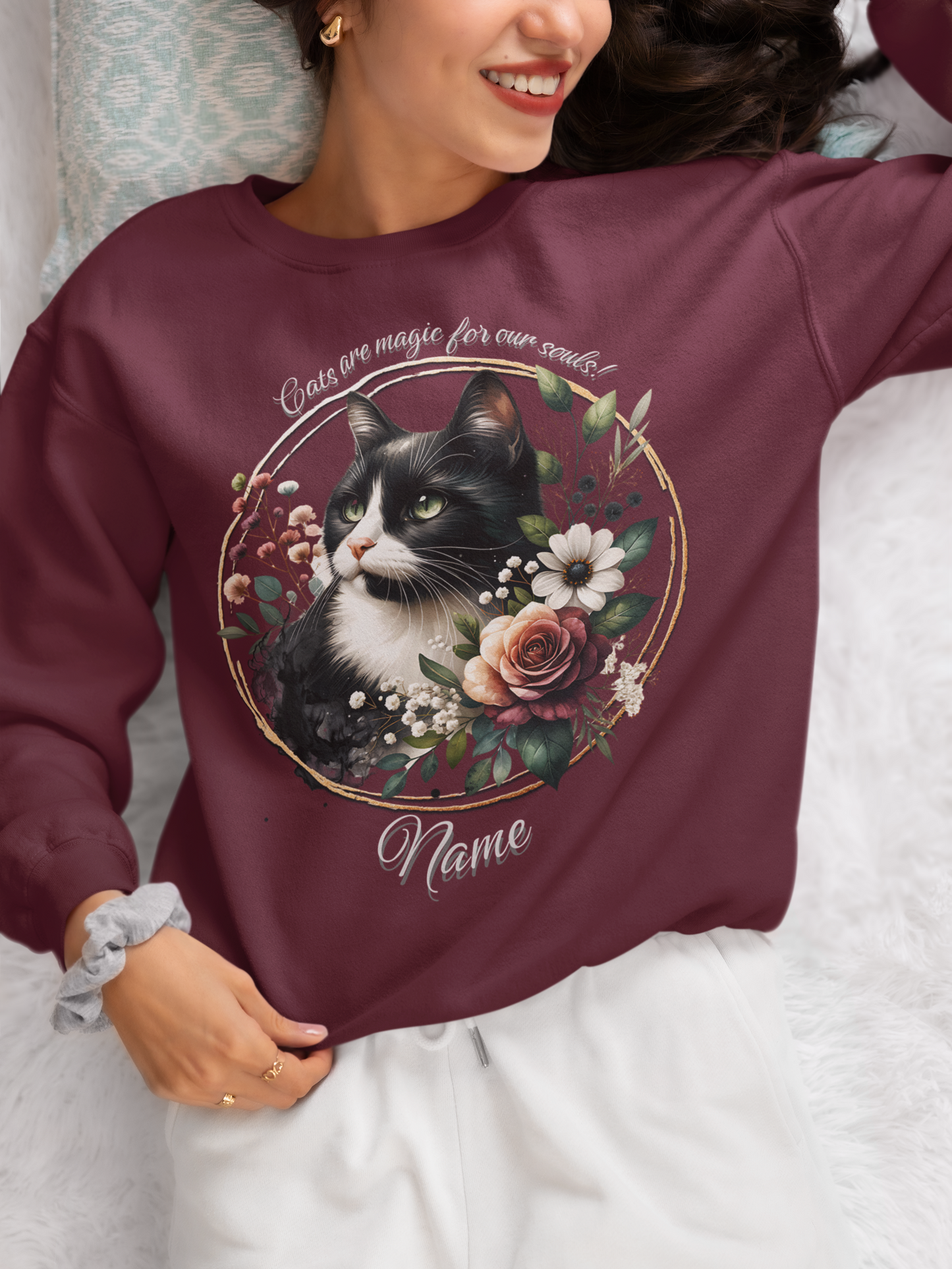 Tuxedo Cat Personalized Sweatshirt