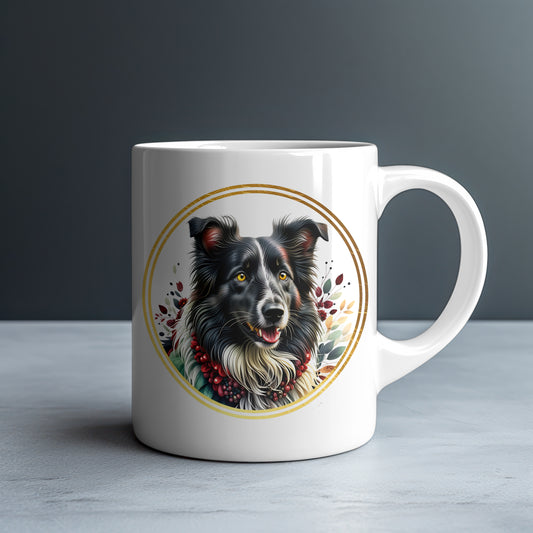 Personalized Border Collie White Glossy Mug