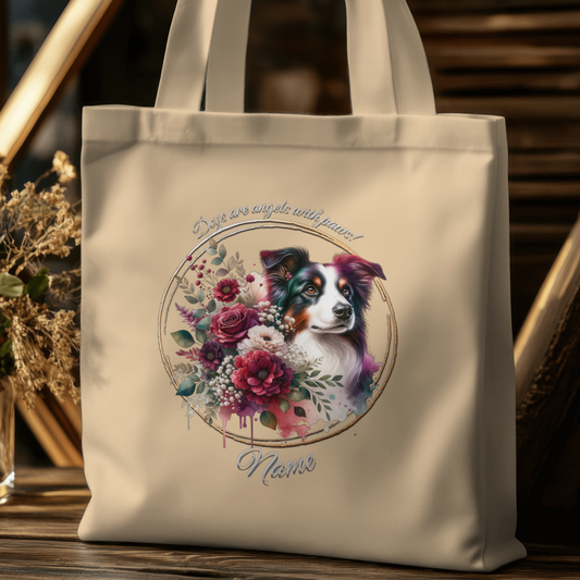 Personalized Border Collie Eco Tote Bag