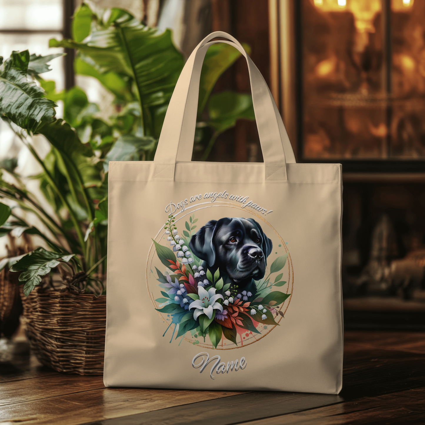 Personalized Bull Mastiff Eco Tote Bag