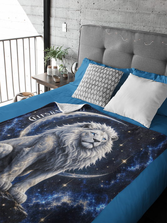 Celestial Light Lion Throw Blanket