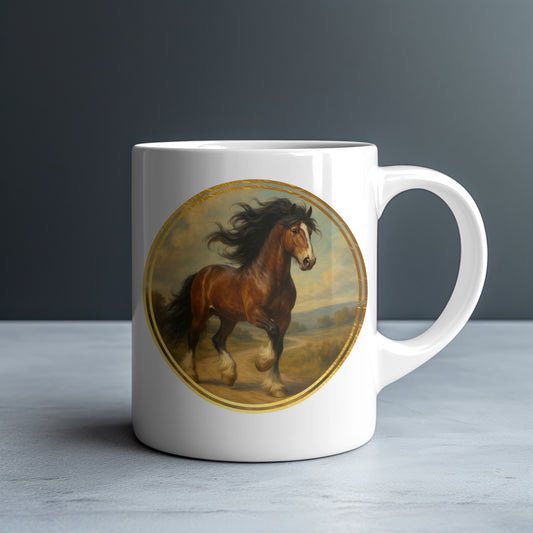 Clydesdale Personalized White Glossy Mug