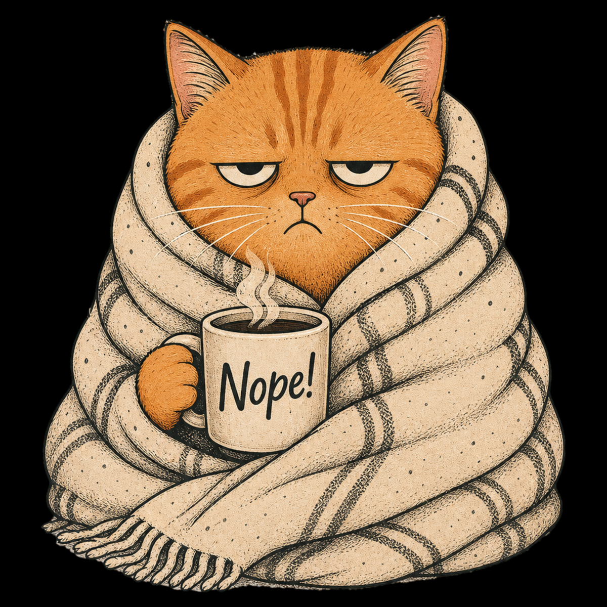 Ginger Tabby Coffee Cat Classic Tee