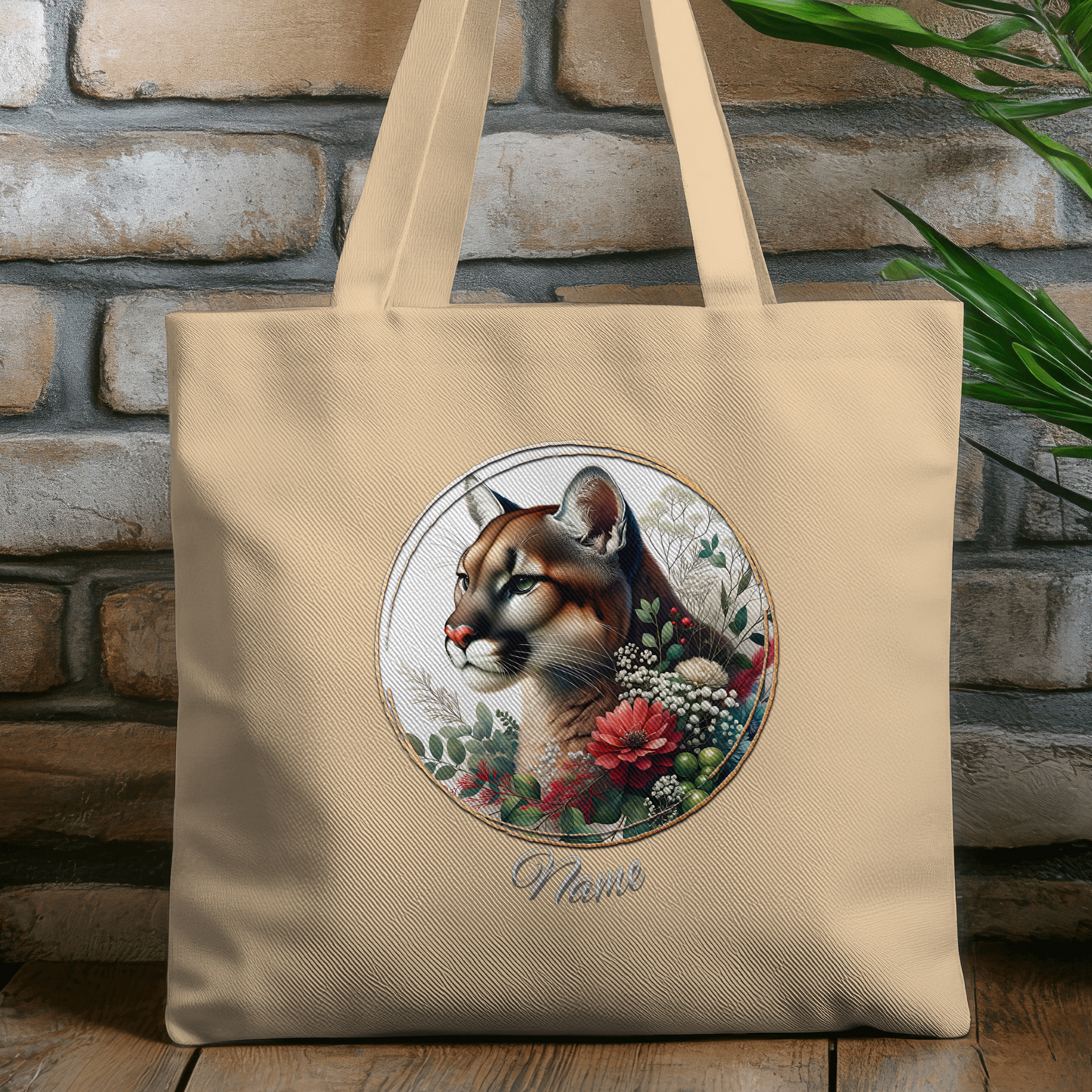 Personalized Cougar Eco Tote Bag