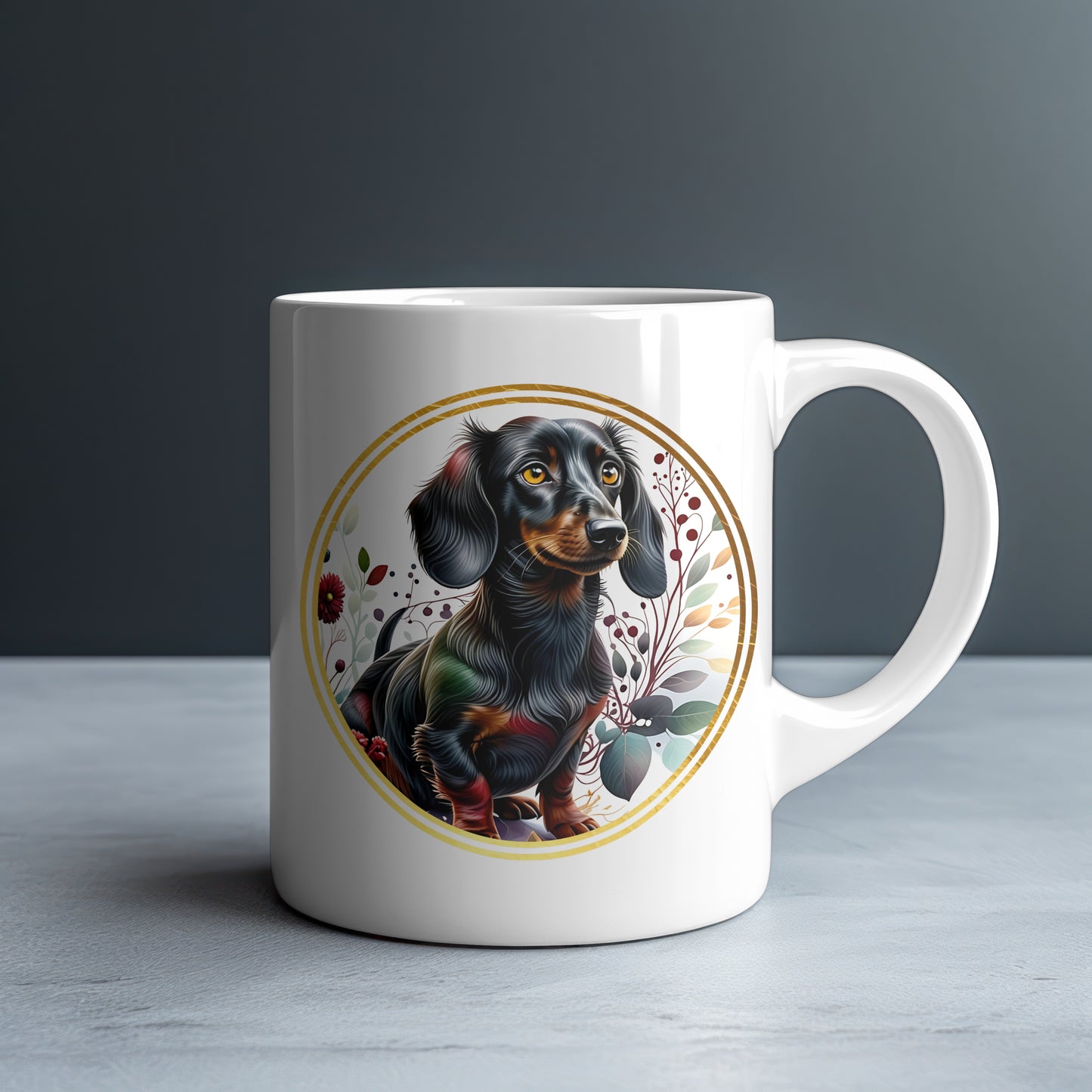 Personalized Dachshund White Glossy Mug
