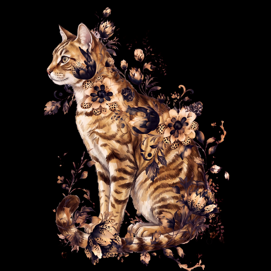 Brown Tabby Floral Spirit Classic Tee