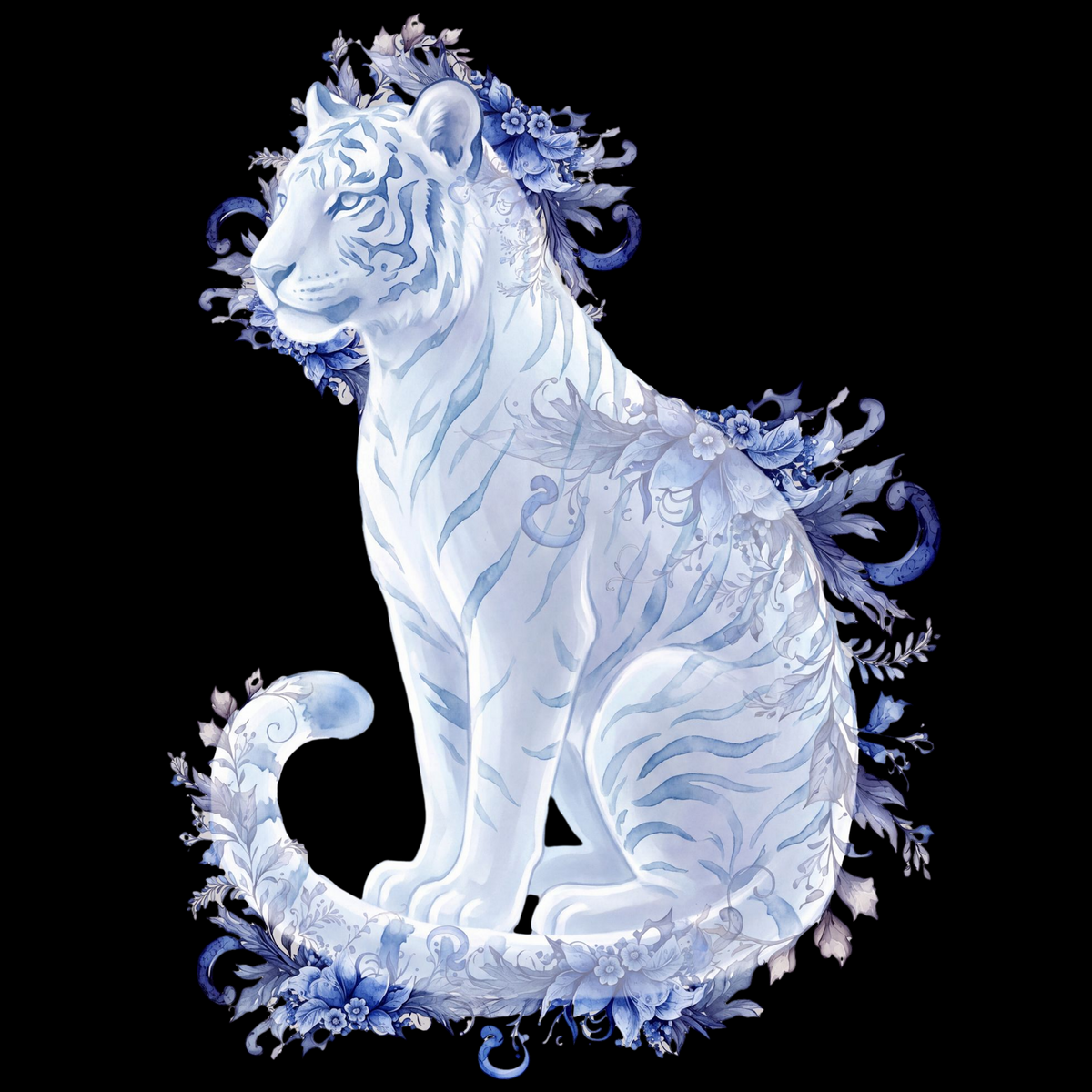 White Tiger Floral Spirit Classic Tee