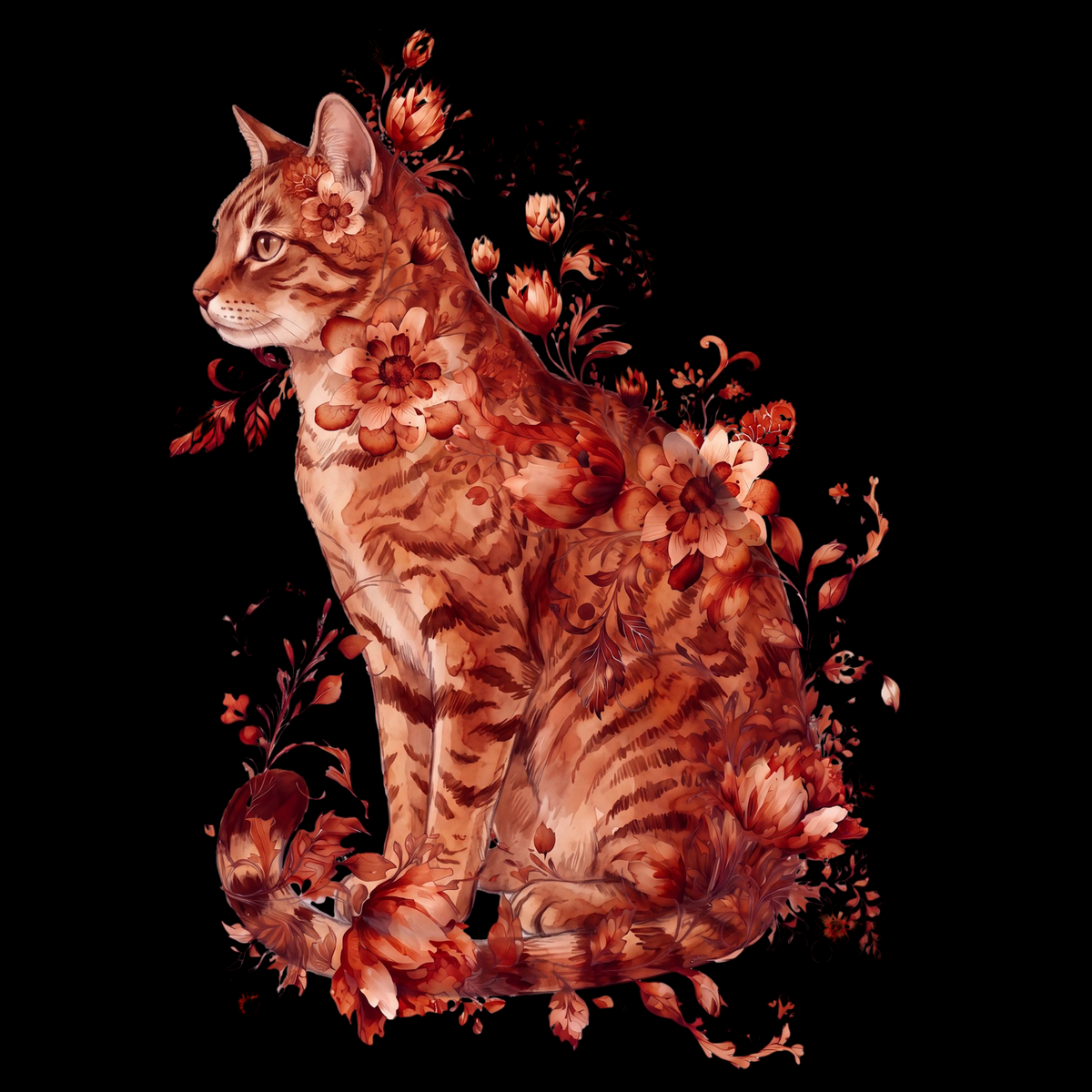 Ginger Tabby Floral Spirit Classic Tee