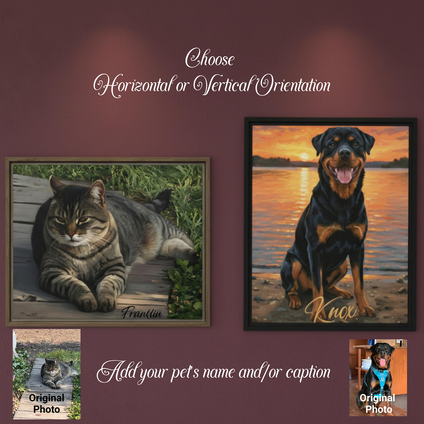 Custom Photo 8"x 10" Framed Canvas