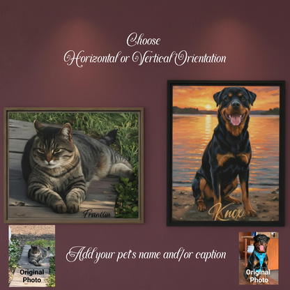 Custom Photo 8"x 10" Framed Canvas