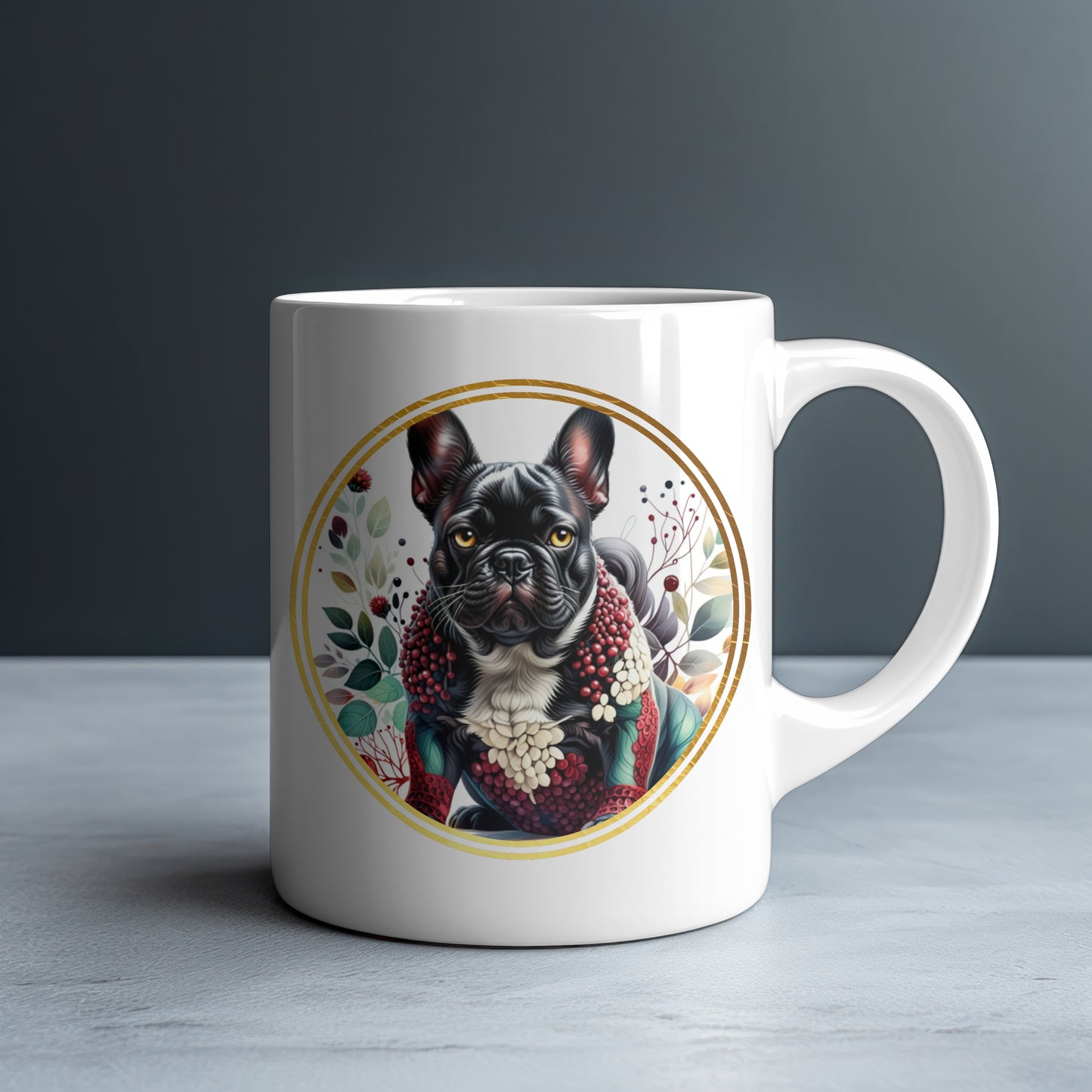 Personalized French Bulldog White Glossy Mug