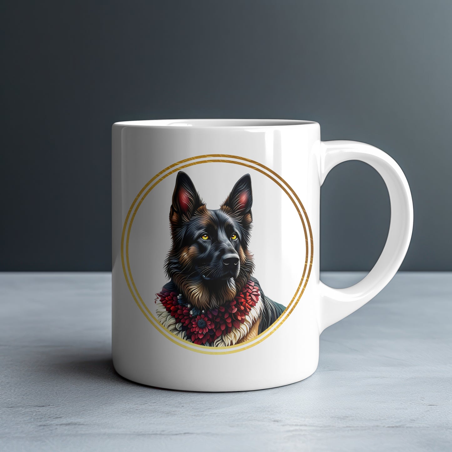 Personalized German Shepherd White Glossy Mug