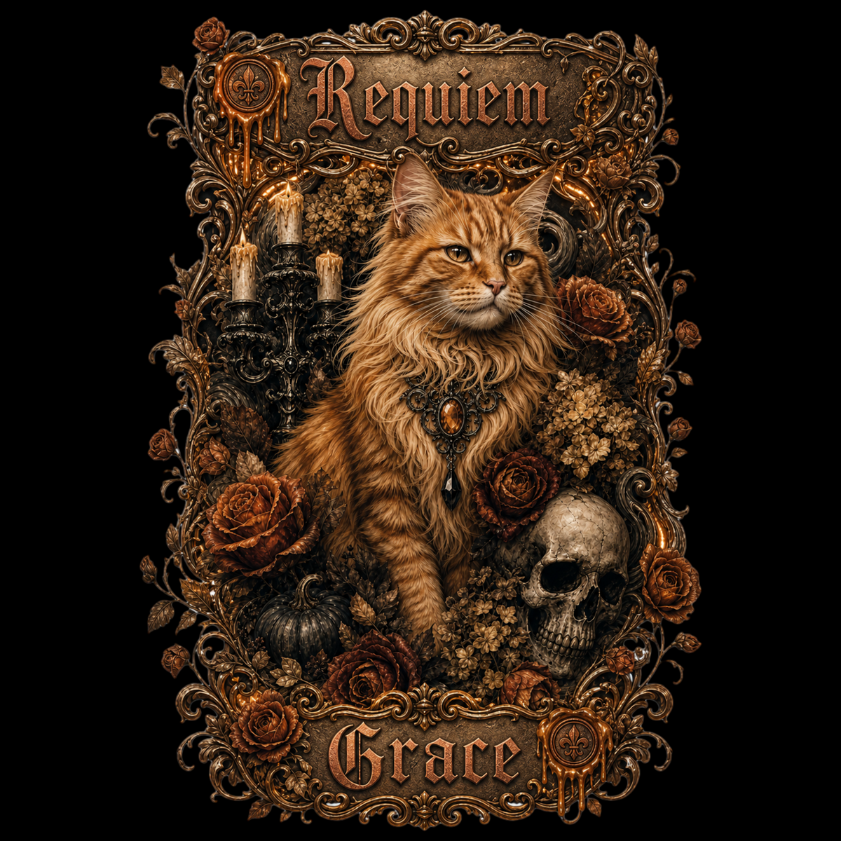 Ginger Tabby Requiem Grace Gothic Classic Tee