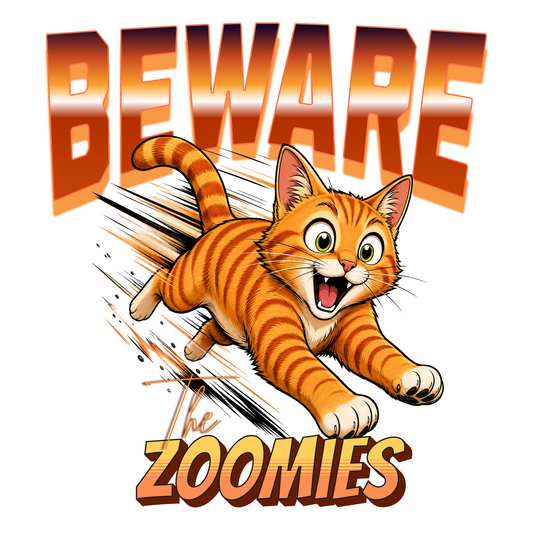 Ginger Tabby Beware The Zoomies Classic Tee