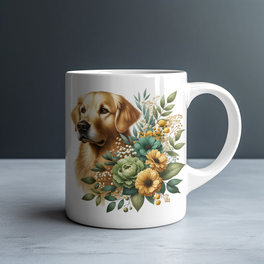 Golden Lab Personalized White Glossy Mug