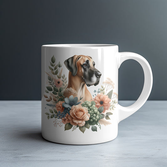 Great Dane Personalized White Glossy Mug