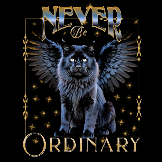 Never Be Ordinary Black Cat Classic Tee