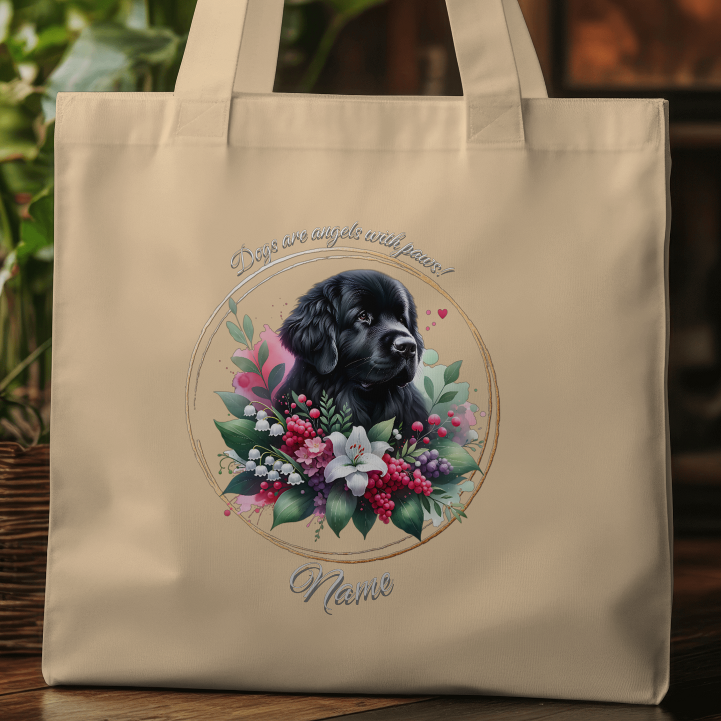 Personalized Newfoundland Eco Tote Bag