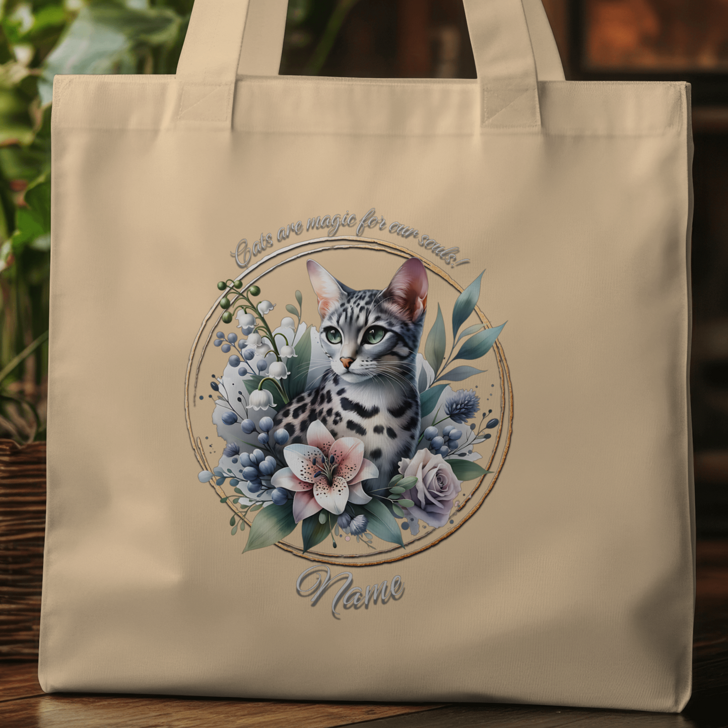 Personalized Ocicat Eco Tote Bag