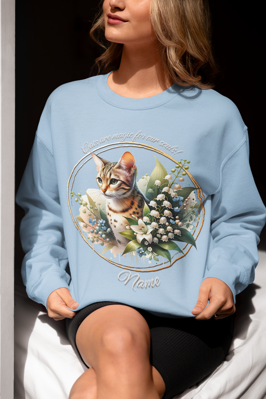 Orange Striped and Spotted Tabby Personalized Sweatshirt