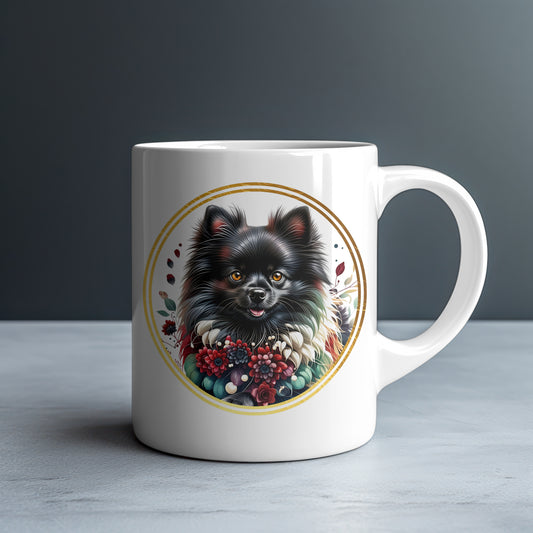 Personalized Pomeranian White Glossy Mug