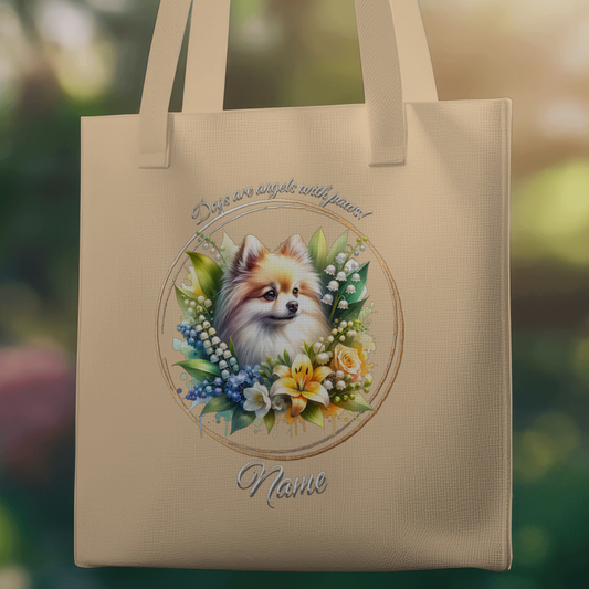 Personalized Pomeranian Eco Tote Bag