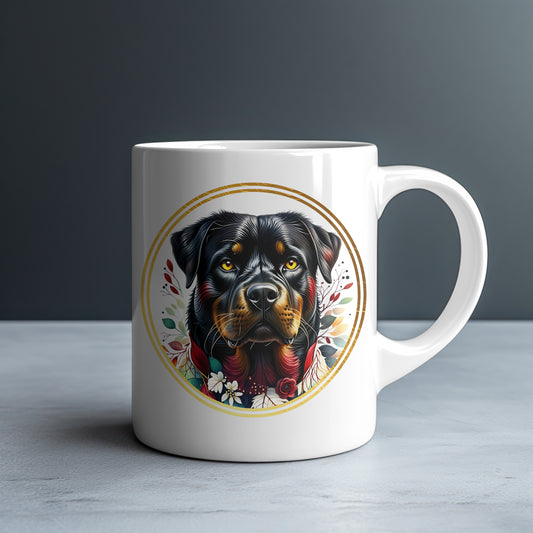 Personalized Rottweiler White Glossy Mug