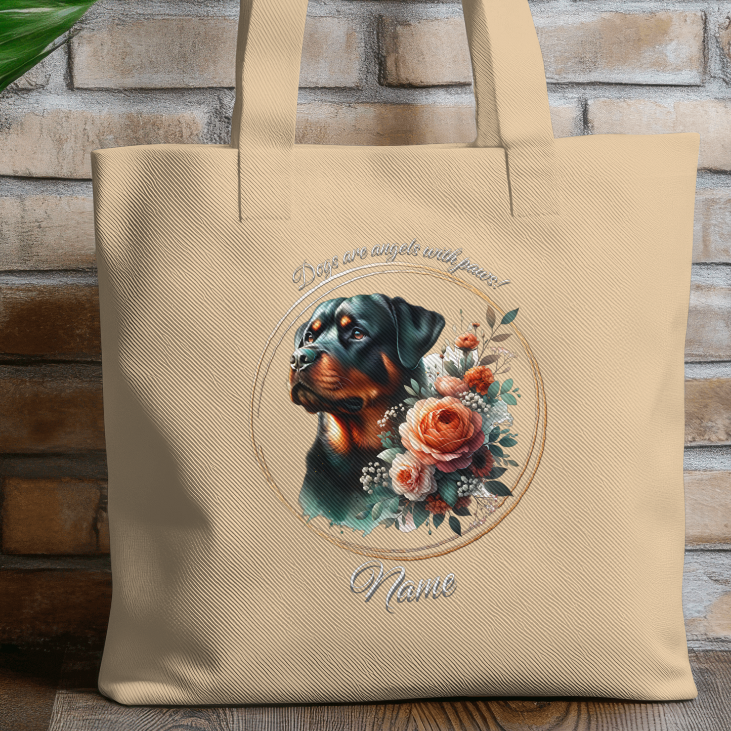 Personalized Rottweiler Eco Tote Bag