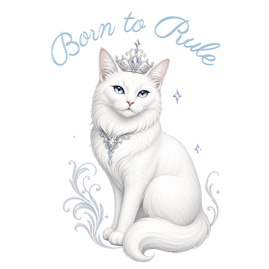 Born to Rule White Cat Classic Tee