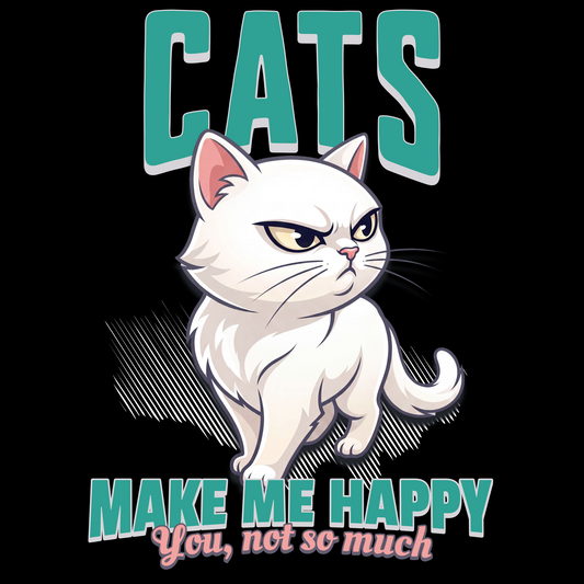 Cats Make Me Happy Classic Tee