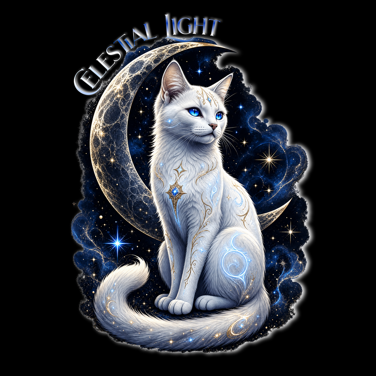 Celestial Light White Cat Classic Tee