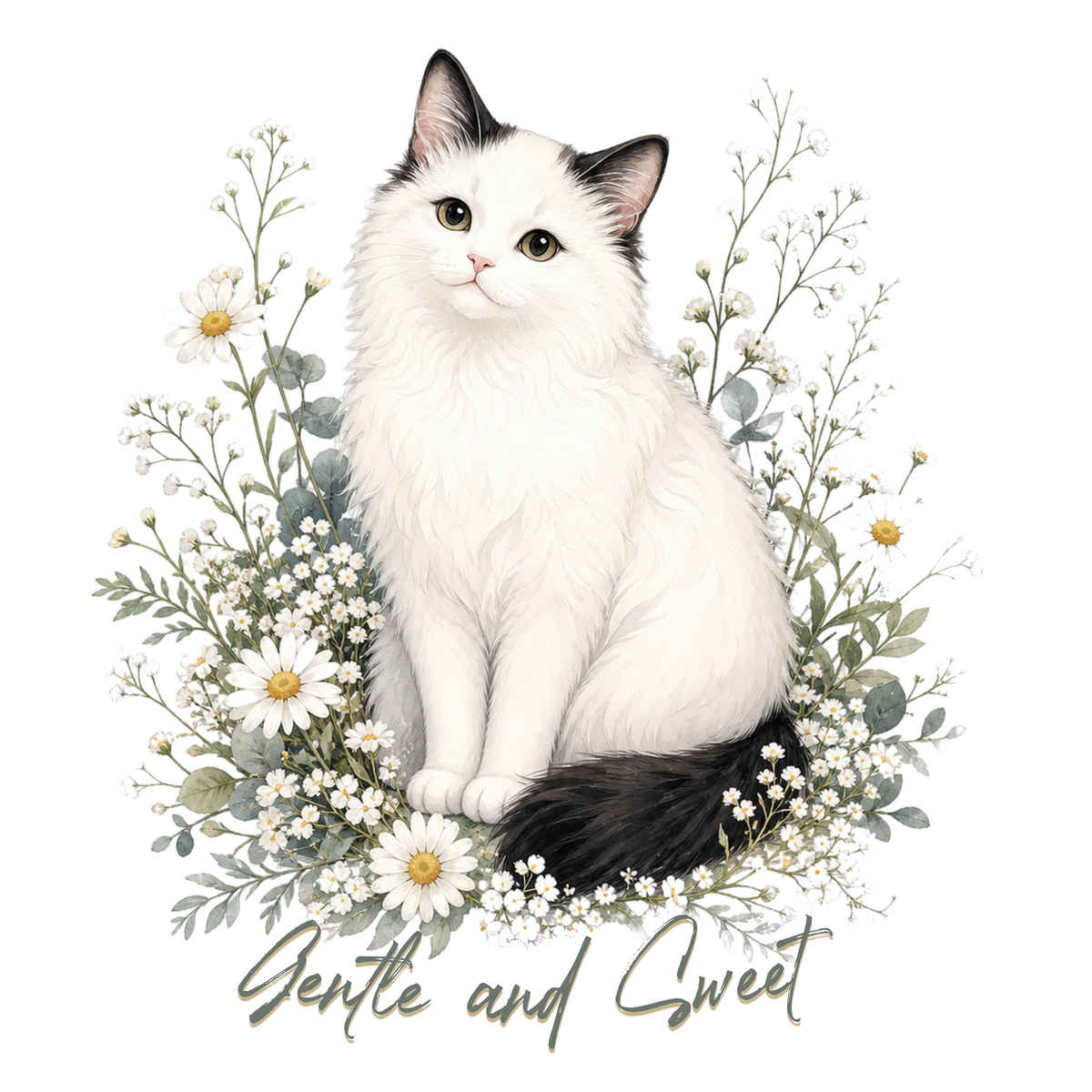 White Cat Gentle & Sweet Classic Tee