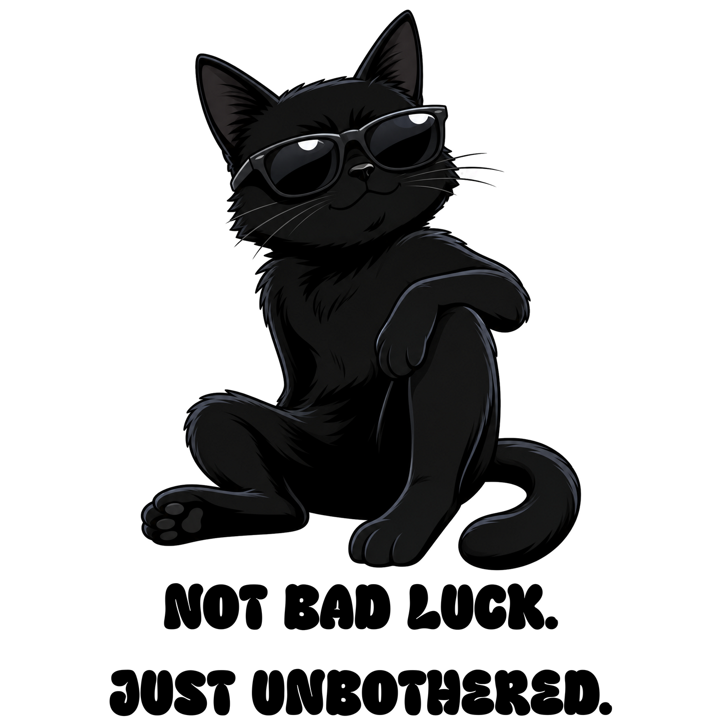 Not Bad Luck, Just Unbothered Cool Black Cat Classic Tee